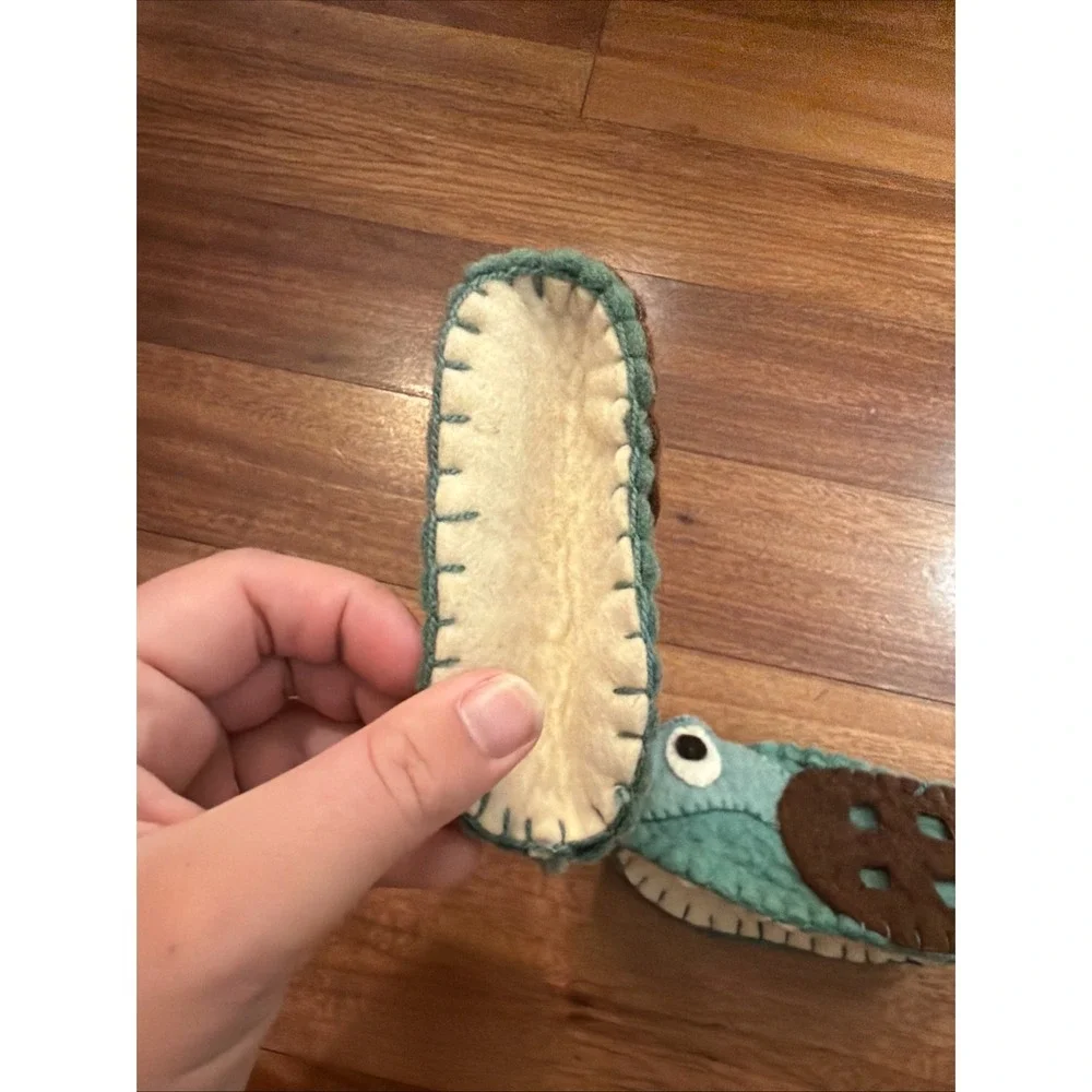 Infant Zooties Baby Shows Turtle Wool Felt Slippers Warm